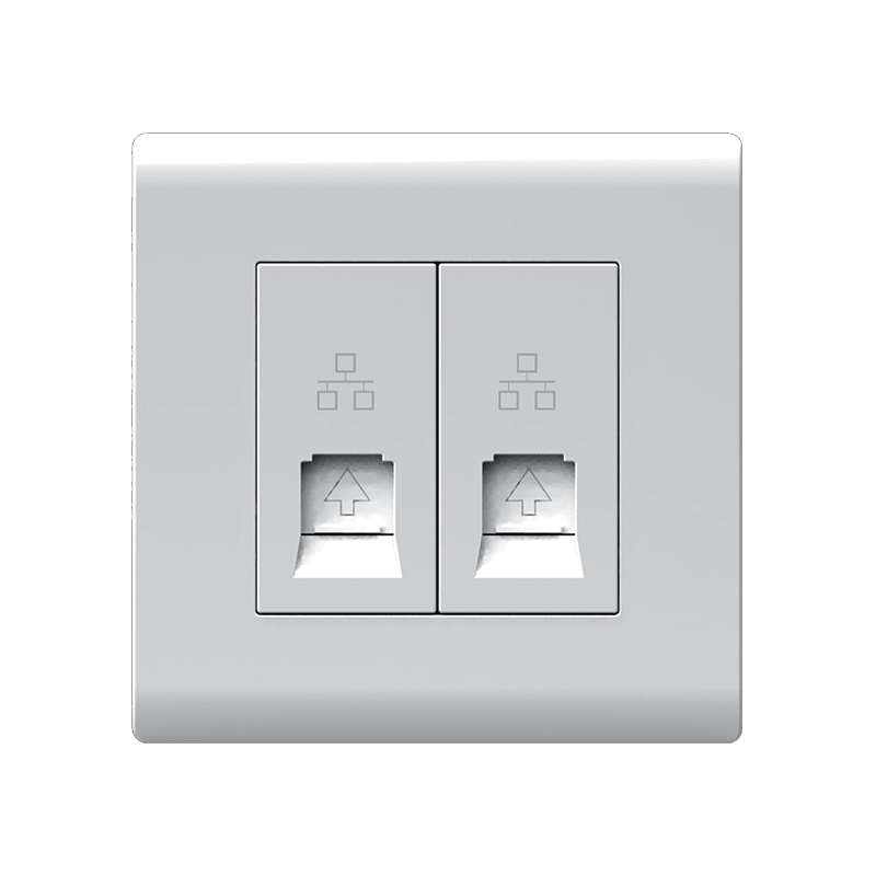 LONDON COMPUTER RJ45 SOCKET DOUBLE WHITE | ELMARK