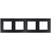 ELEMENT FOURFOLD DECORATIVE ALUMINIUM PANEL, BLACK                                                                                                                                                                                                             