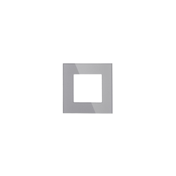 ELEMENT SINGLE DECORATIVE GLASS PANEL, GRAY                                                                                                                                                                                                                    