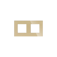 ELEMENT DOUBLE DECORATIVE GLASS PANEL, GOLD                                                                                                                                                                                                                    