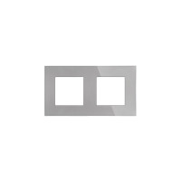 ELEMENT DOUBLE DECORATIVE GLASS PANEL, GRAY                                                                                                                                                                                                                    