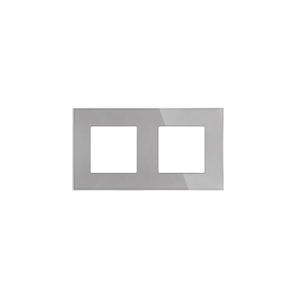 ELEMENT DOUBLE DECORATIVE GLASS PANEL, GRAY                                                                                                                                                                                                                    