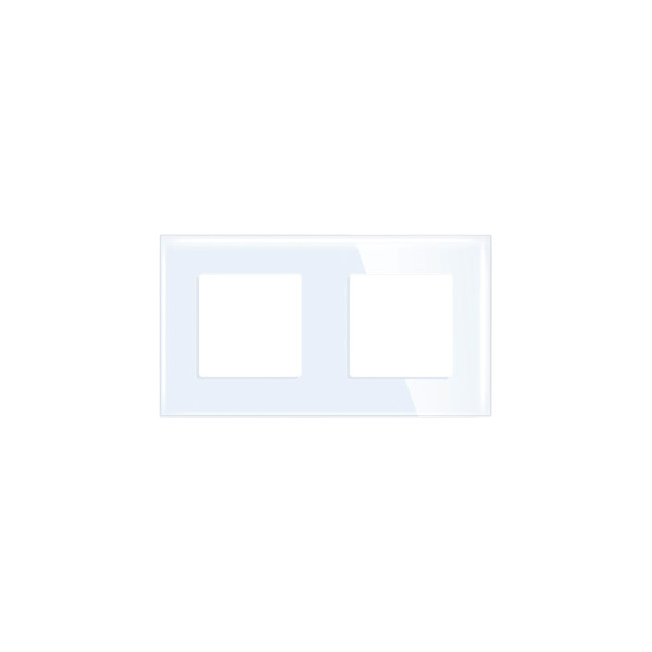 ELEMENT DOUBLE  DECORATIVE GLASS PANEL, WHITE                                                                                                                                                                                                                  