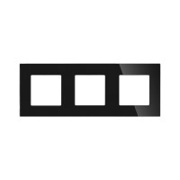 ELEMENT TRIPLE DECORATIVE GLASS PANEL, BLACK                                                                                                                                                                                                                   
