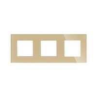ELEMENT TRIPLE DECORATIVE GLASS PANEL, GOLD                                                                                                                                                                                                                    