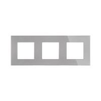 ELEMENT TRIPLE DECORATIVE GLASS PANEL, GRAY                                                                                                                                                                                                                    