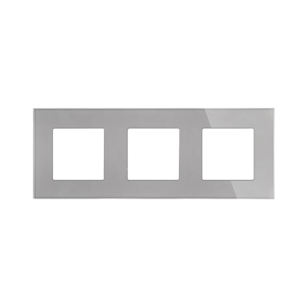 ELEMENT TRIPLE DECORATIVE GLASS PANEL, GRAY                                                                                                                                                                                                                    