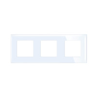 ELEMENT TRIPLE DECORATIVE GLASS PANEL, WHITE                                                                                                                                                                                                                   