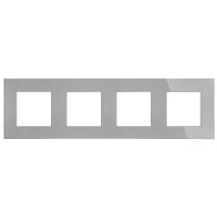 ELEMENT FOURFOLD DECORATIVE GLASS PANEL, GRAY                                                                                                                                                                                                                  