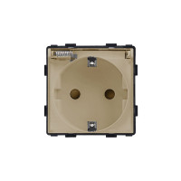 ELEMENT GERMAN SOCKET WITH COVER 16A, GOLD                                                                                                                                                                                                                     