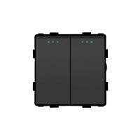 ELEMENT 2 GANG 1 WAY SWITCH, BLACK                                                                                                                                                                                                                             