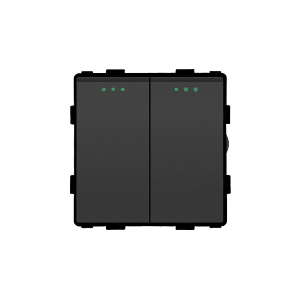 ELEMENT 2 GANG 1 WAY SWITCH, BLACK                                                                                                                                                                                                                             