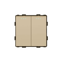 ELEMENT 2 GANG 1 WAY SWITCH, GOLD                                                                                                                                                                                                                              