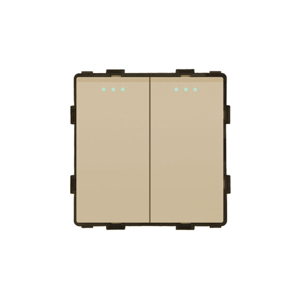 ELEMENT 2 GANG 1 WAY SWITCH, GOLD                                                                                                                                                                                                                              