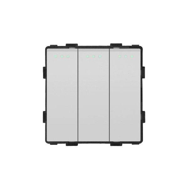 ELEMENT 3 GANG 1 WAY SWITCH, GRAY                                                                                                                                                                                                                              