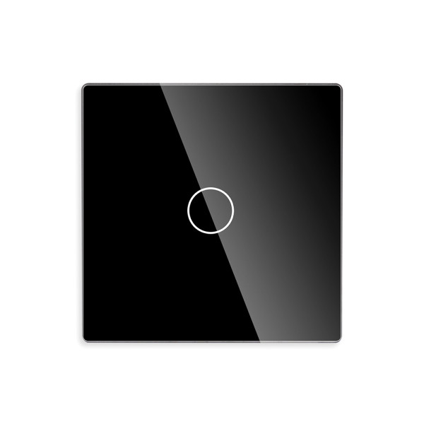 ELEMENT SMALL GLASS PANEL 1 GANG, BLACK                                                                                                                                                                                                                        