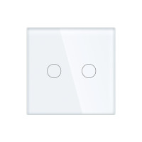 ELEMENT SMALL GLASS PANEL 2 GANG, WHITE                                                                                                                                                                                                                        