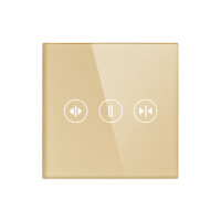 ELEMENT SMALL GLASS PANEL CURTAIN, GOLD                                                                                                                                                                                                                        