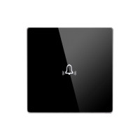 ELEMENT SMALL GLASS PANEL DOORBELL, BLACK                                                                                                                                                                                                                      