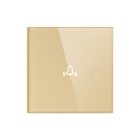 ELEMENT SMALL GLASS PANEL DOORBELL, GOLD                                                                                                                                                                                                                       