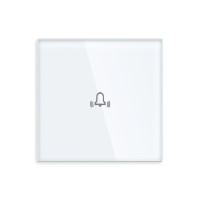 ELEMENT SMALL GLASS PANEL DOORBELL, WHITE                                                                                                                                                                                                                      