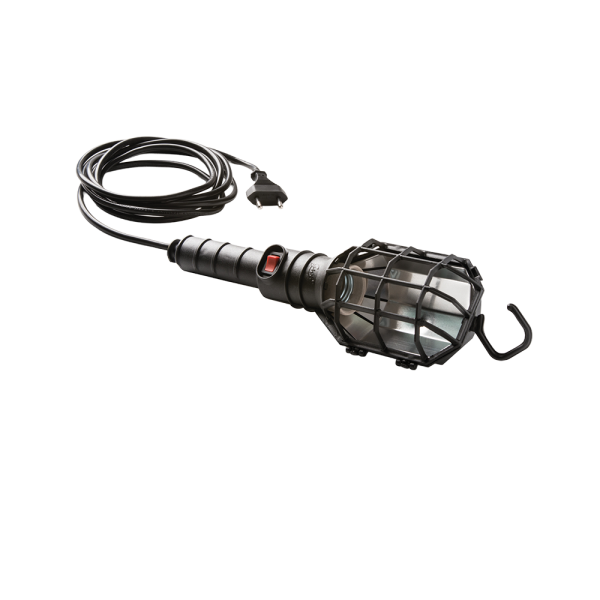 Portable hand lamp with switch, hanger and 5 m cable                                                                                                                                                                                                           