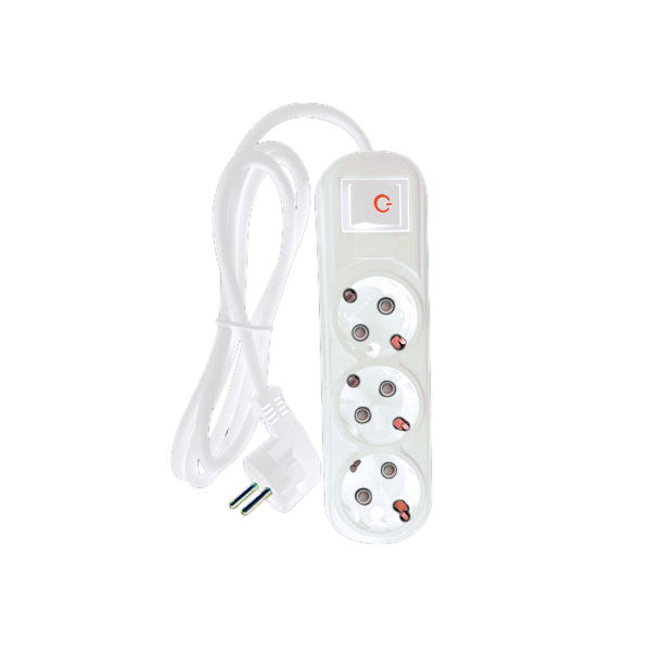 MULTIPLUG ТRIPLE 3M H05VV-F 3G1.5MM2, WHITE                                                                                                                                                                                                                    