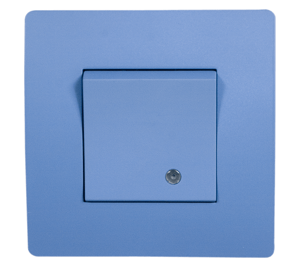 BASIC TG114 1 BUTTON 1 WAY SWITCH WITH LIGHT BLUE