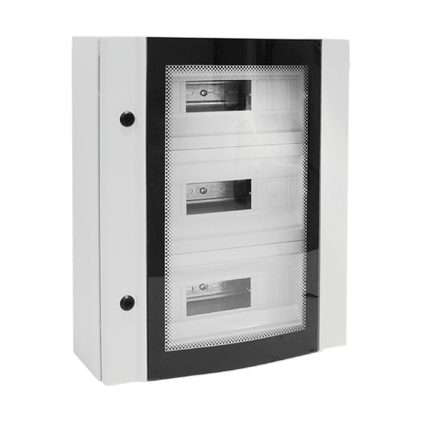 METAL DISTRIBUTION BOARD ELOX 45 MODULES TEMPERED GLASS,IP55                                                                                                                                                                                                   