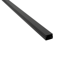 2m. 25x16 PLASTIC CABLE TRUNKING CT2 BLACK