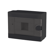 PLASTIC BOX FOR SURFACE MOUNTING 6 WAY (2-6), BLACK                                                                                                                                                                                                            
