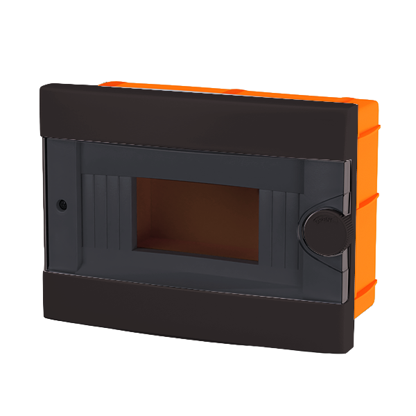 PLASTIC BOX FOR FLUSH MOUNTING 9 WAY, BLACK                                                                                                                                                                                                                    