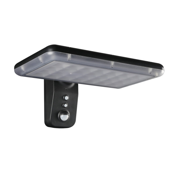 SOLAR LED WALL LAMP 15W IP65 WITH SENSOR, BLACK                                                                                                                                                                                                                