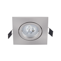 LED SPOT LAMPA METALNA ČETVRTASTA 6W GU10 2700K SATENSKI NIKL