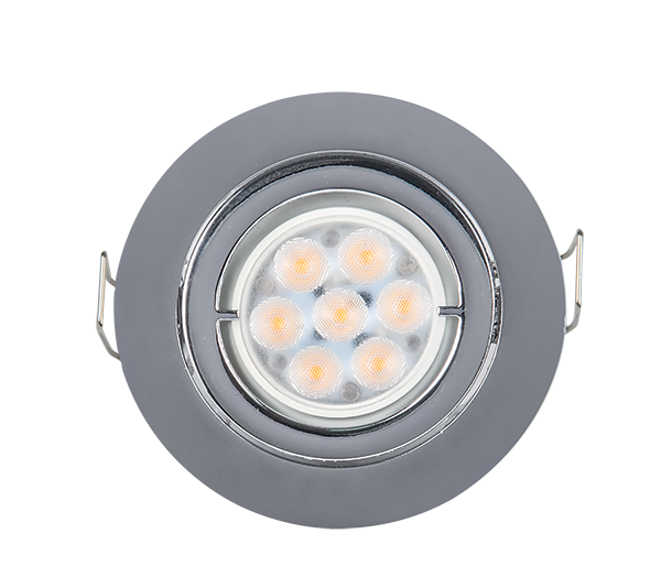 LED METALNA OKRUGLA SPOTLAMPA 6W 2700-3000K HROM