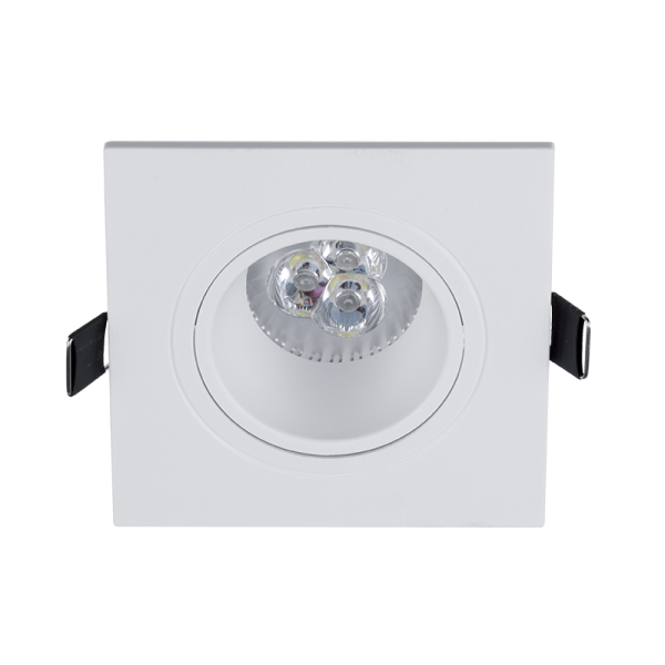 LED SPOT LAMPA PLASTIČNA ČETVRTASTA 6W GU10 6400K BELA