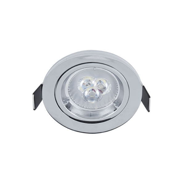 LED SPOT LAMPA METALNA OKRUGLA 6W GU10 2700K HROM